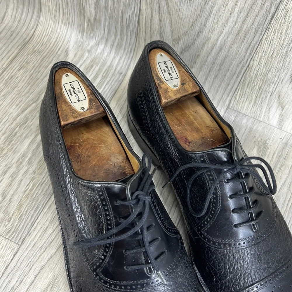 Moreschi Black Leather Oxford
